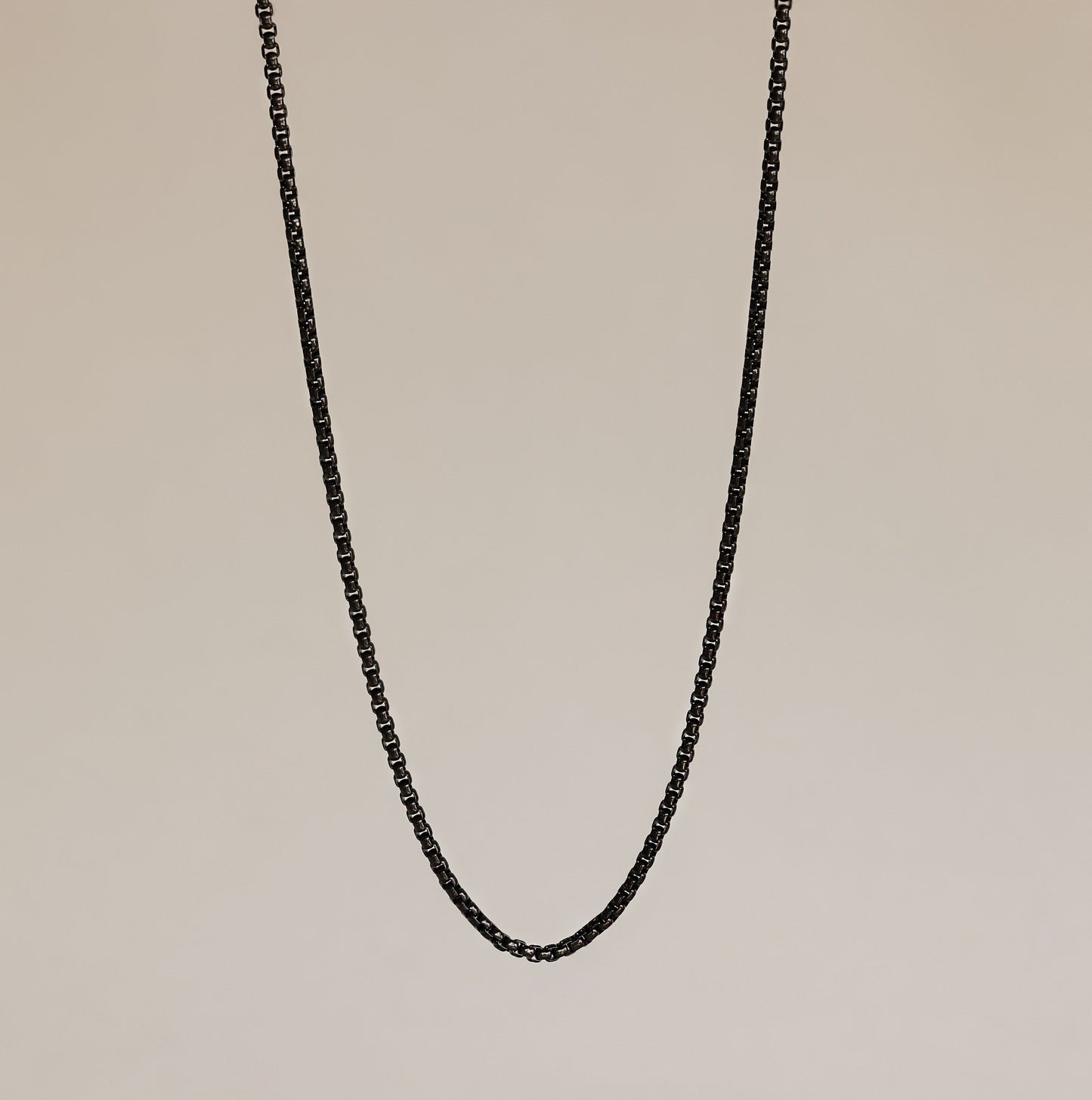 Men's Black Rolo Chain