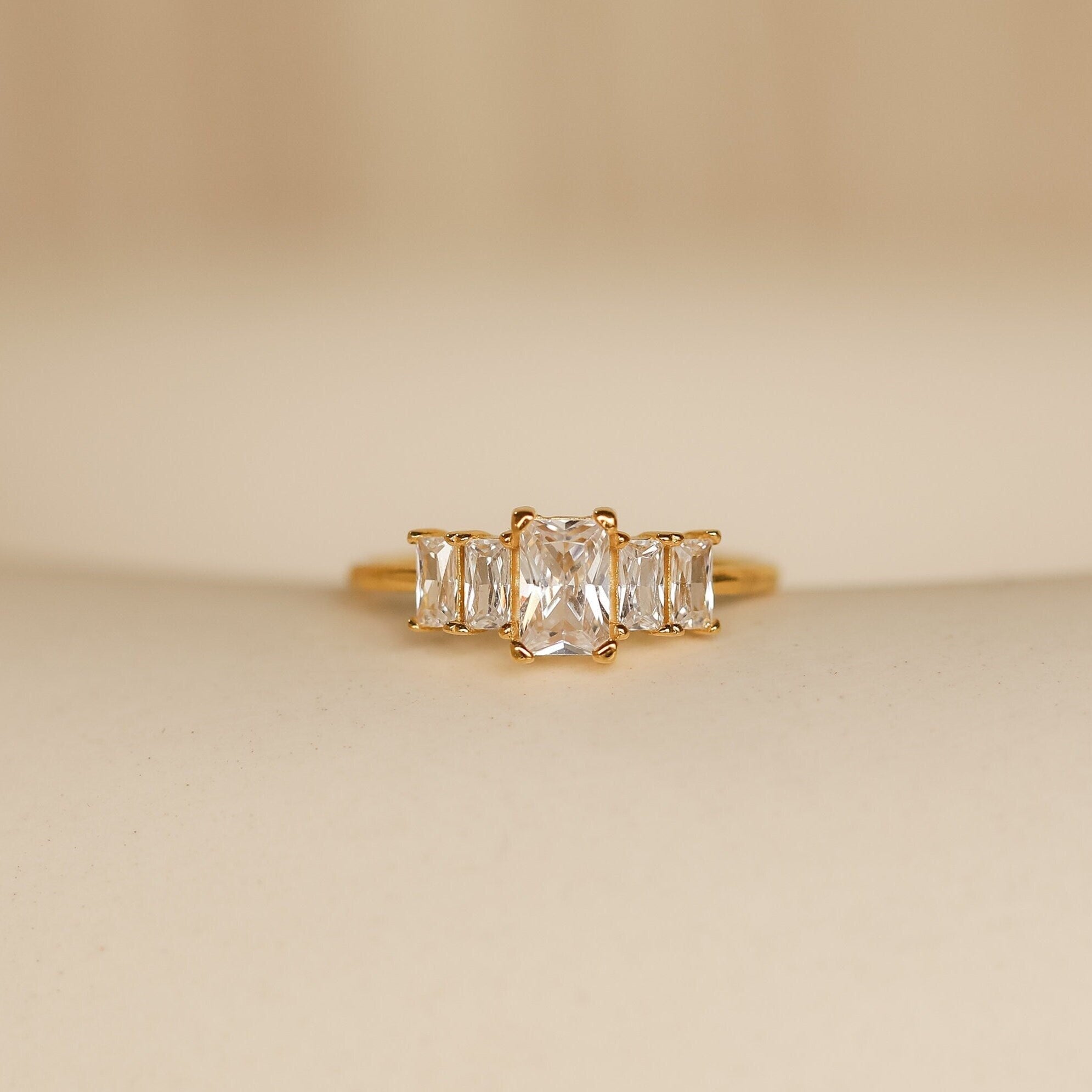 Vintage Charm: Art Deco Birthstone Ring