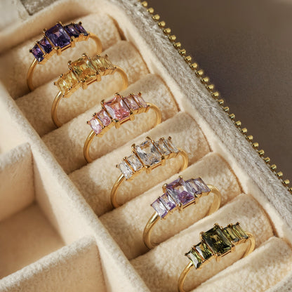 Vintage Charm: Art Deco Birthstone Ring