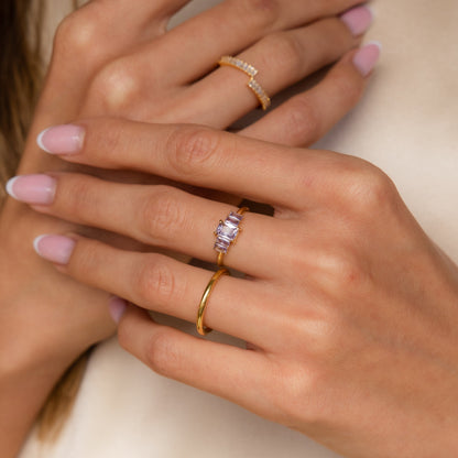 Vintage Charm: Art Deco Birthstone Ring