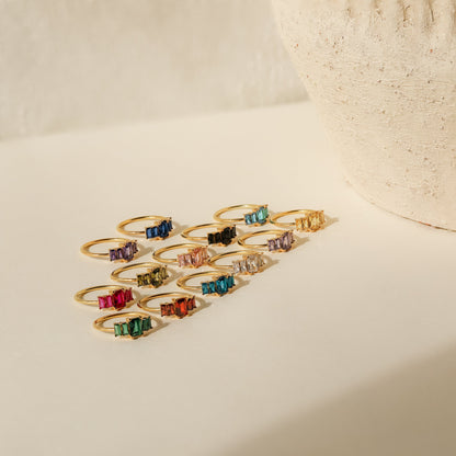 Vintage Charm: Art Deco Birthstone Ring