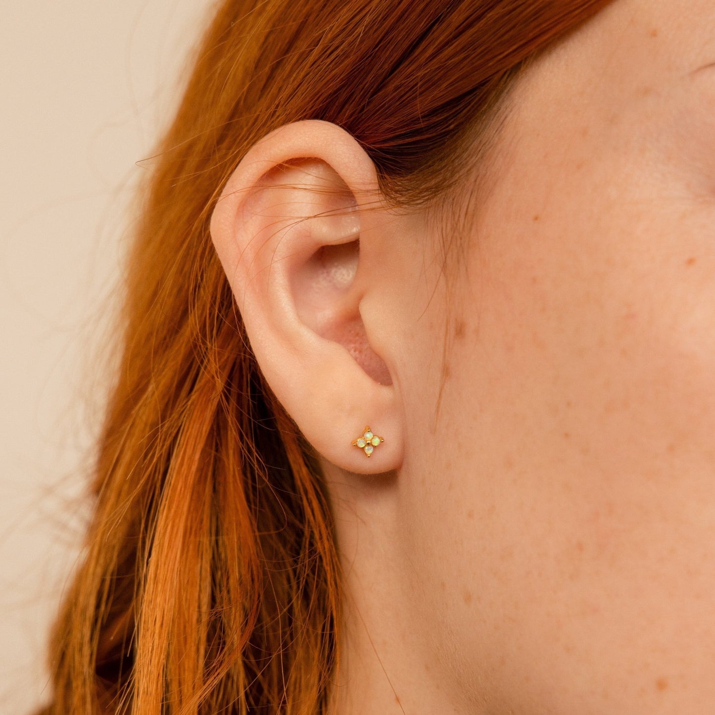 Ivy Opal Flower Studs