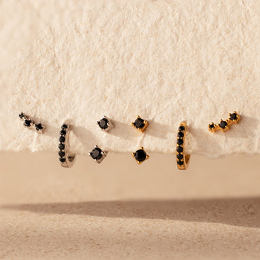 Black Diamond Earrings Set
