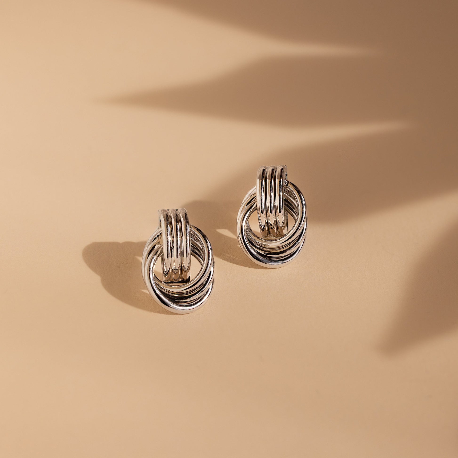 Triple Knot Earrings Sterling Silver