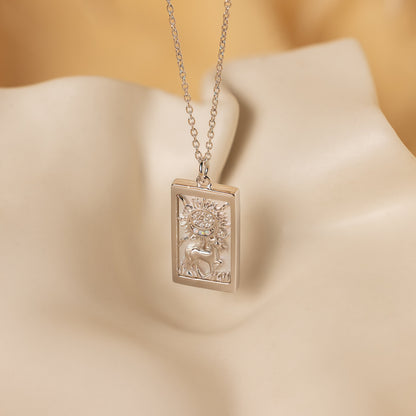 Sun & Moon Tarot Necklace Sterling Silver