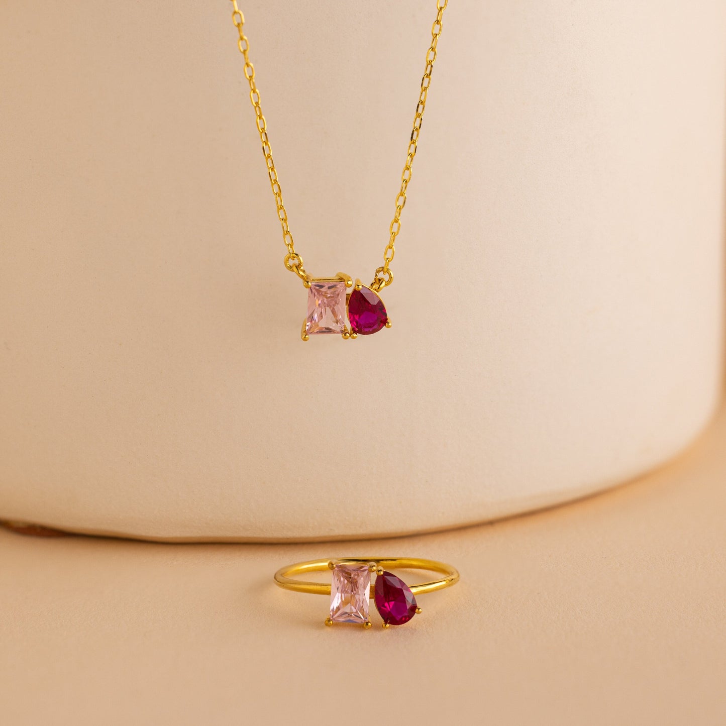 Toi et Moi Birthstone Necklace
