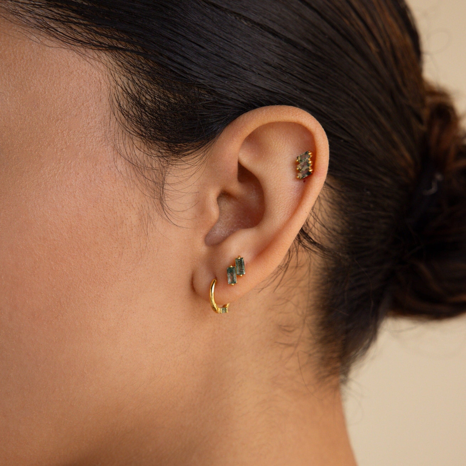 Eternal Elegance: Agate Cartilage Earrings Set