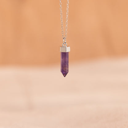 Timeless Beauty: Amethyst Quartz Necklace Sterling Silver