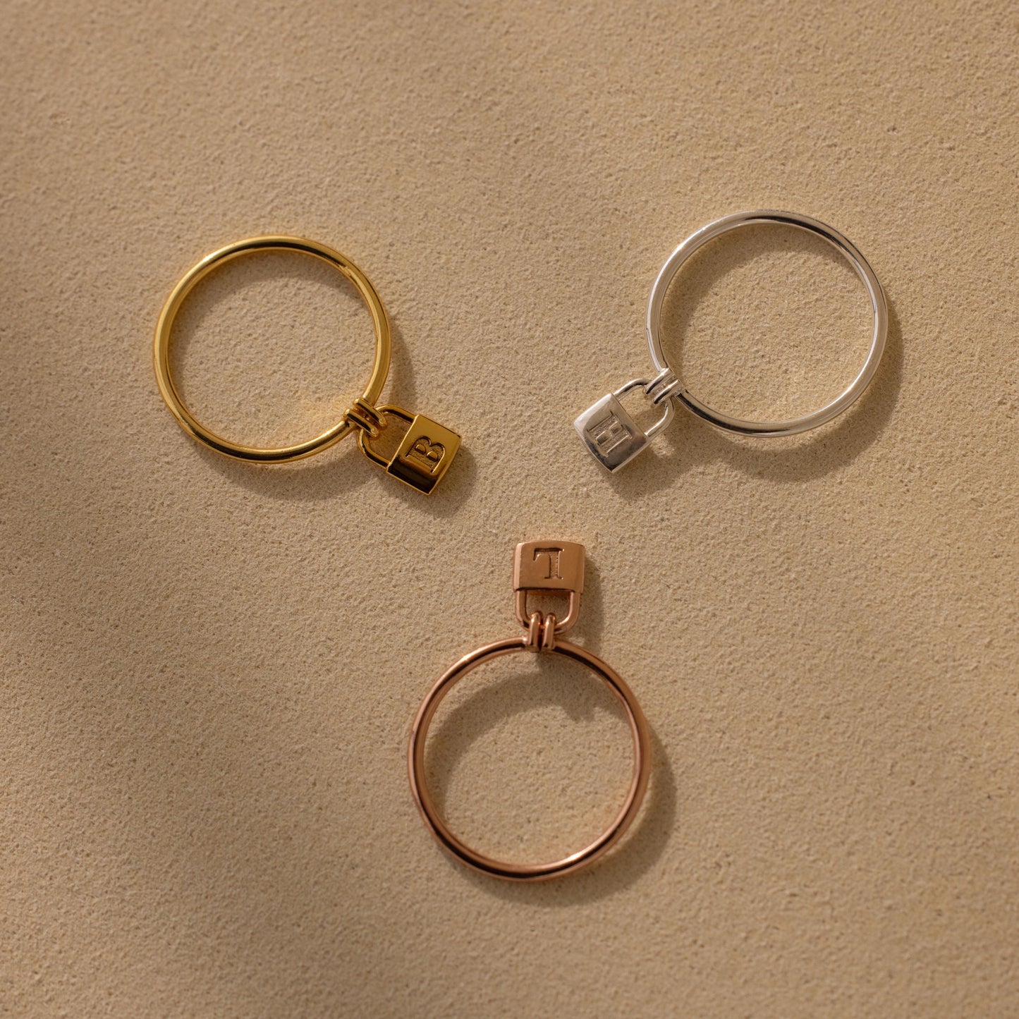 Initial Padlock Ring