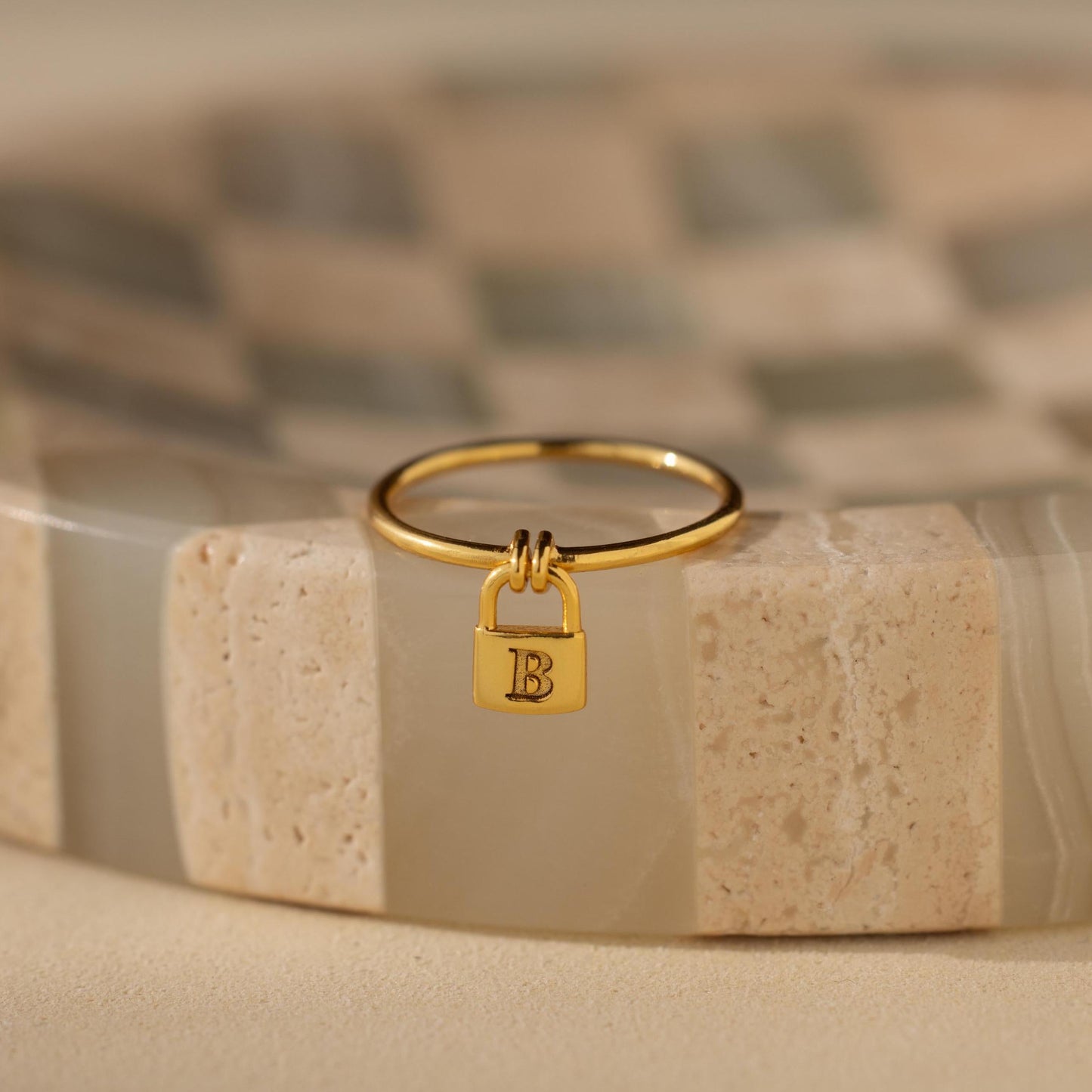 Initial Padlock Ring