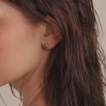 Seagrass Green Crystal Stud Earrings: Inspired by Oceanic Beauty
