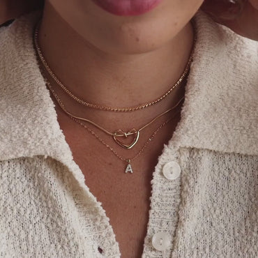Dainty Pave Letter Necklace