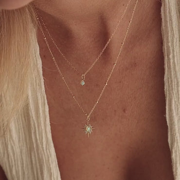 Opal Star Duo Necklace