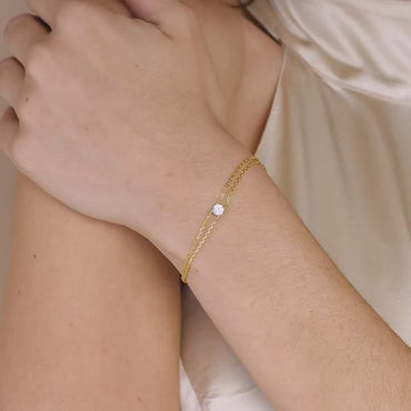 Double Chain Diamond Bracelet