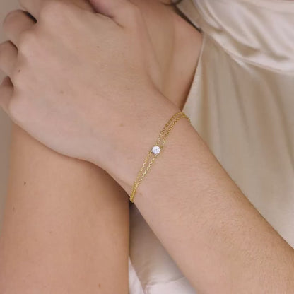 Double Chain Diamond Bracelet