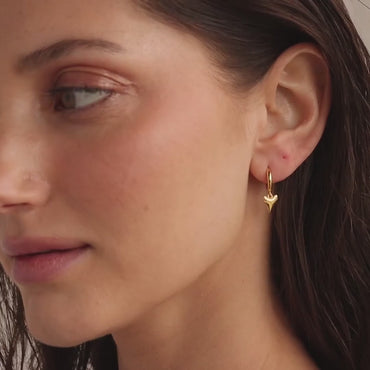 Shark Tooth Huggie Hoop Earrings Video
