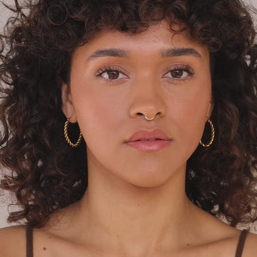 Bold Twisted Hoop Earrings