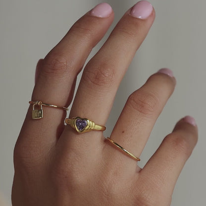 Initial Padlock Ring