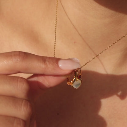 Dainty Pavé Garnet Charm