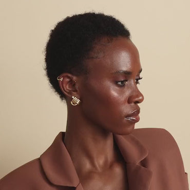 Bold Triple Knot Stud Earrings Video