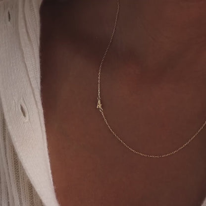 Venice Sideways Initial Necklace
