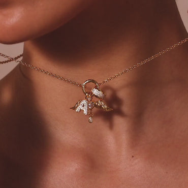 Bubble Script Pave Charm