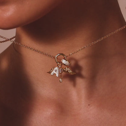 Bubble Script Pave Charm