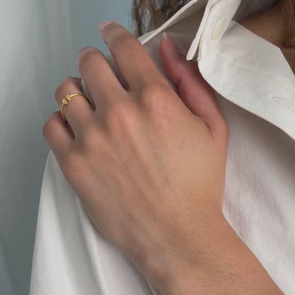 Duo Initial Ring: Personalized Elegance
