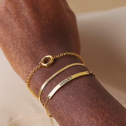 Circle Link Charm Bracelet