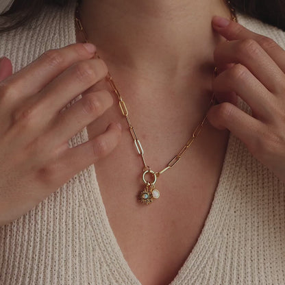 Celestial Opal Sun Charm