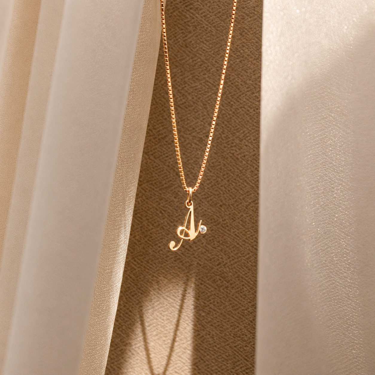 Initial Birthstone Necklace