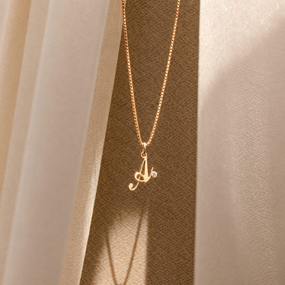 Initial Birthstone Necklace