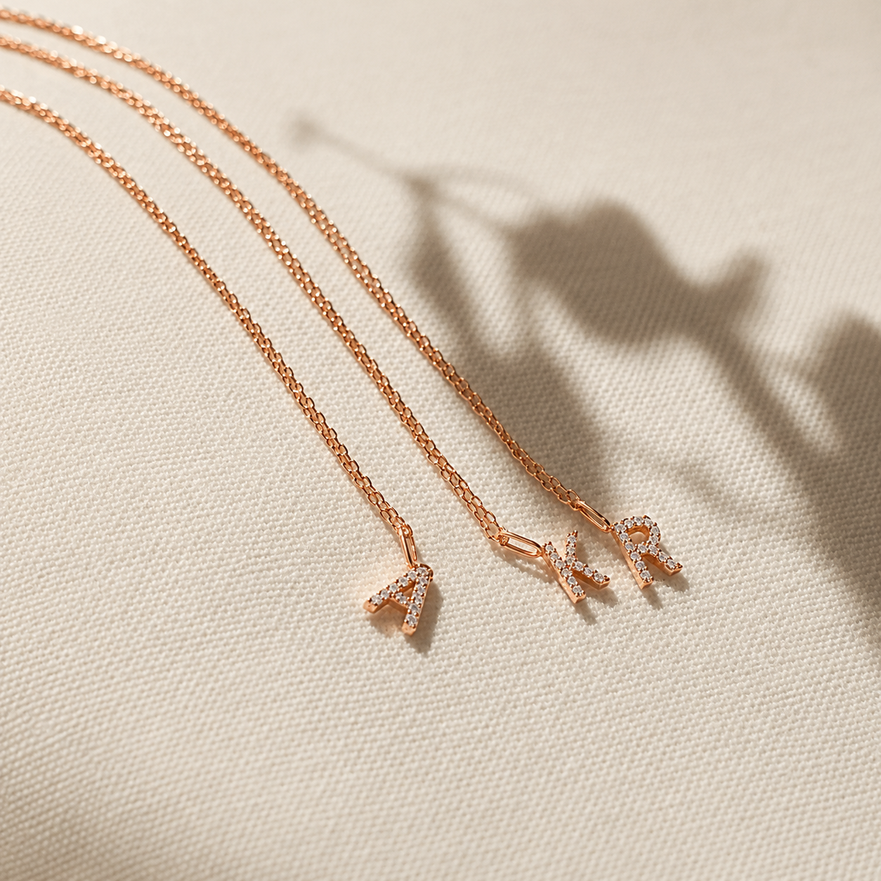 Dangling Pave Initial Necklace
