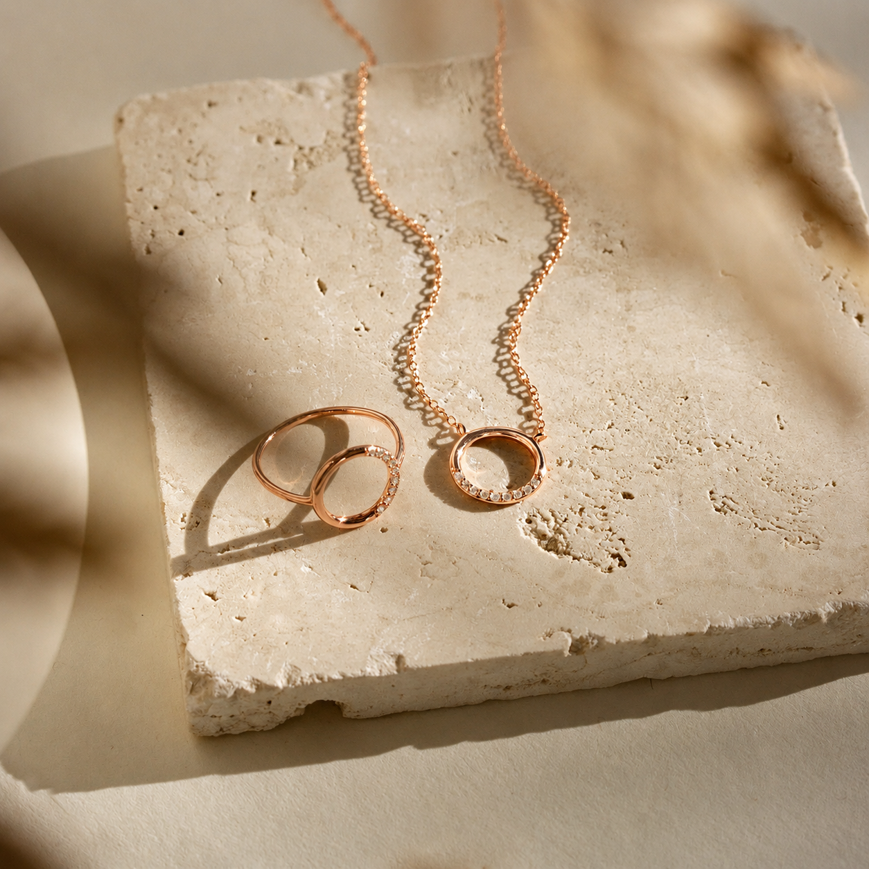 Kayla Pave Circle Necklace