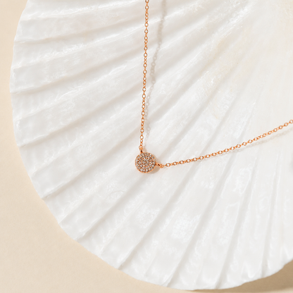 Pave Round Necklace