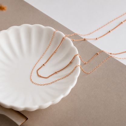 Beaded Duo Chain Necklace