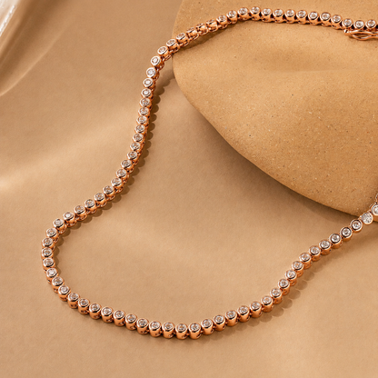 Diamond Bezel Tennis Necklace