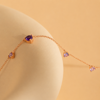 Amethyst Station Necklace