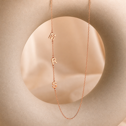 Sideways Initial Necklace