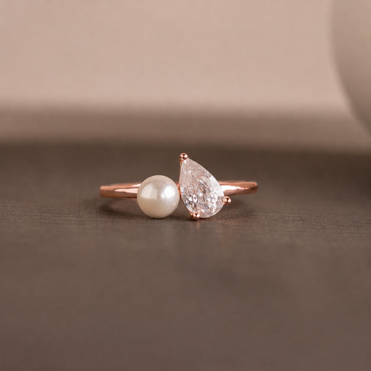 Pearl Diamond Ring