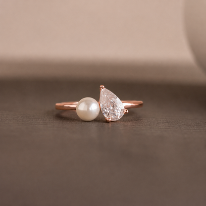 Pearl Diamond Ring
