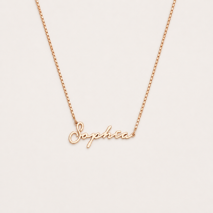 Venice Name Necklace in Box Chain