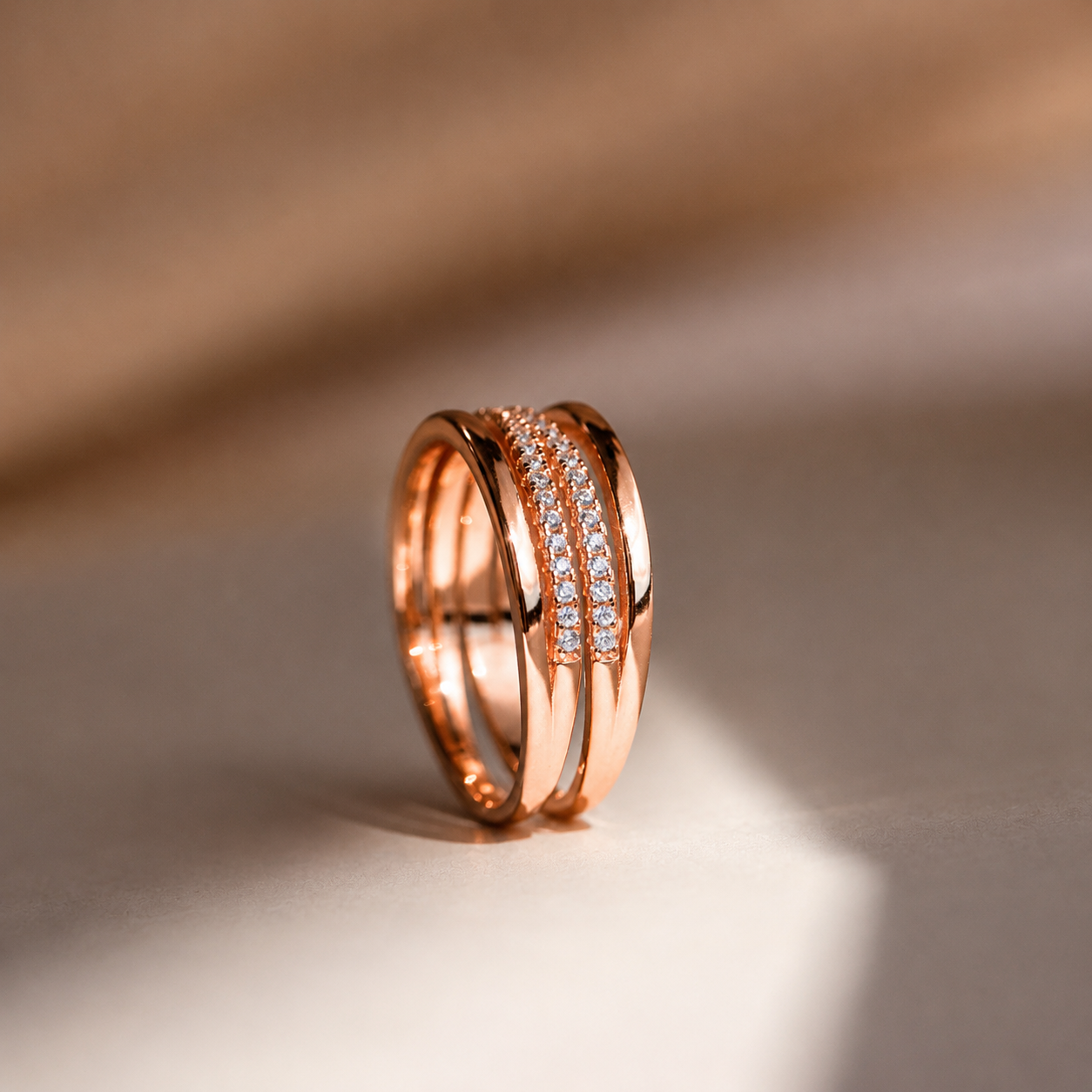 Elegant Sparkle: Amani Twist Ring