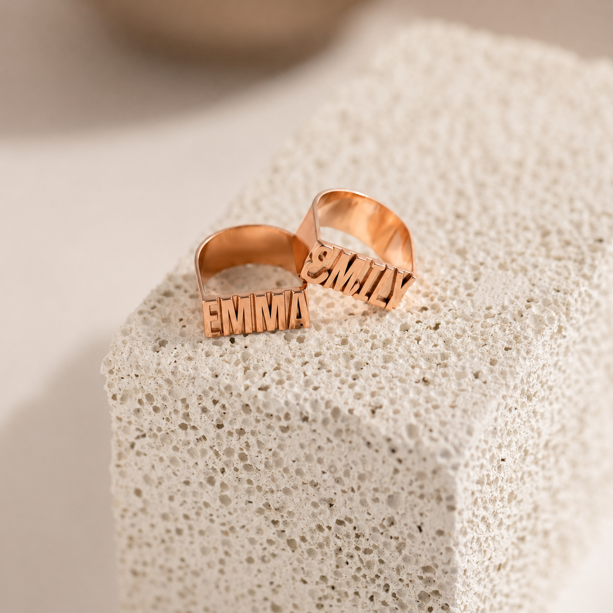 Make a Statement with Our Personalized Bold Name Ring