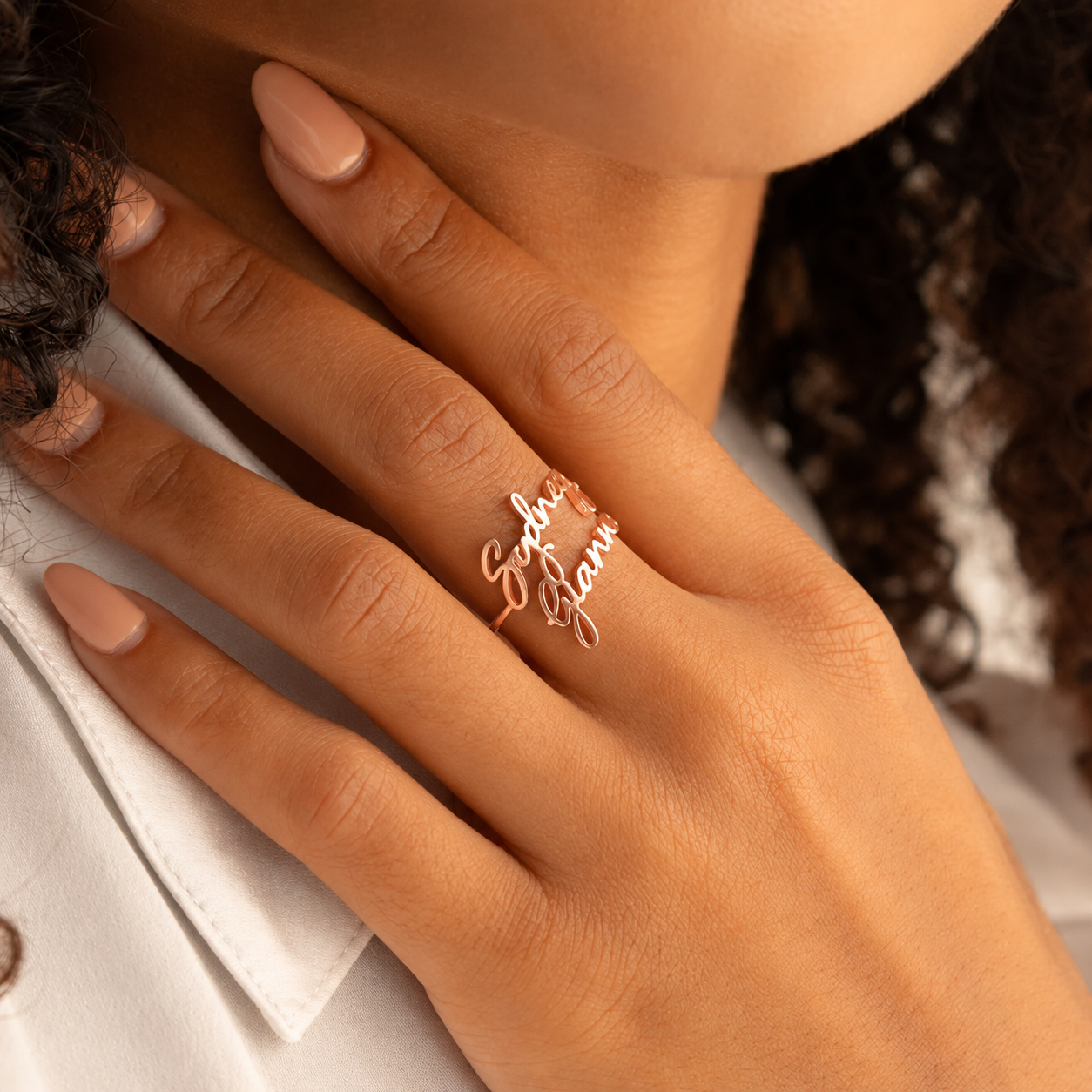 Grace Duo Name Ring