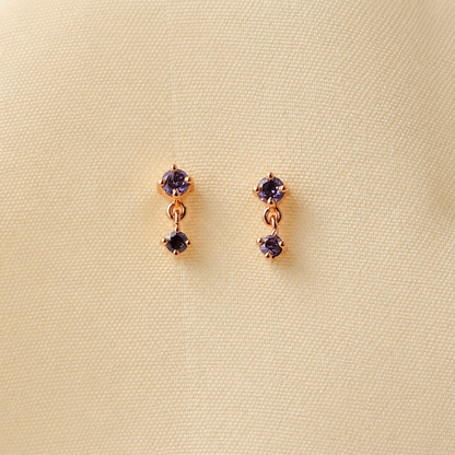 Dainty Birthstone Drop Earrings