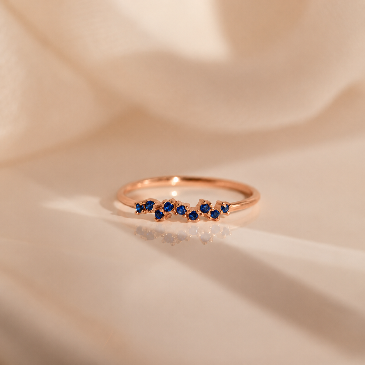 Sparkling Simplicity: The Tiny Cluster Birthstone Ring