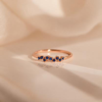 Sparkling Simplicity: The Tiny Cluster Birthstone Ring