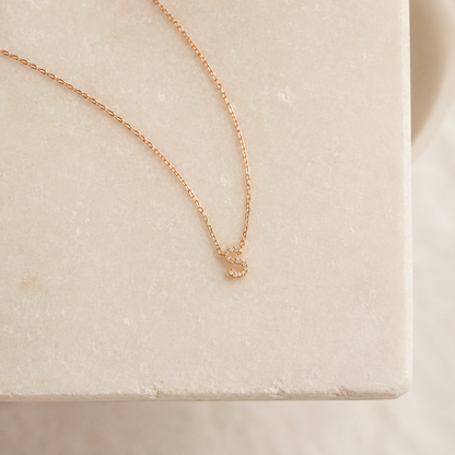 Pave Initial Necklace
