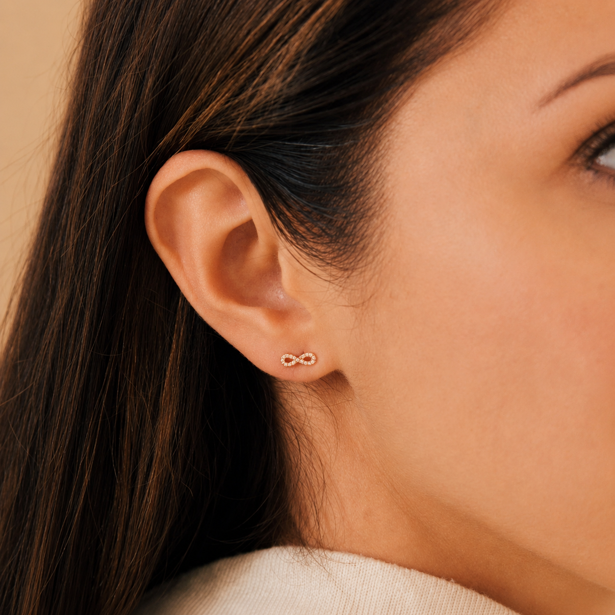 Pave Infinity Studs